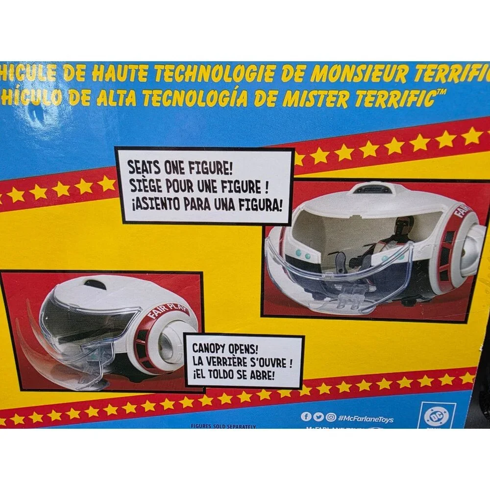 Super Powers T-Craft Mister Terrific Hi-Tech Vehicle By McFarlane Toys DC 12+
